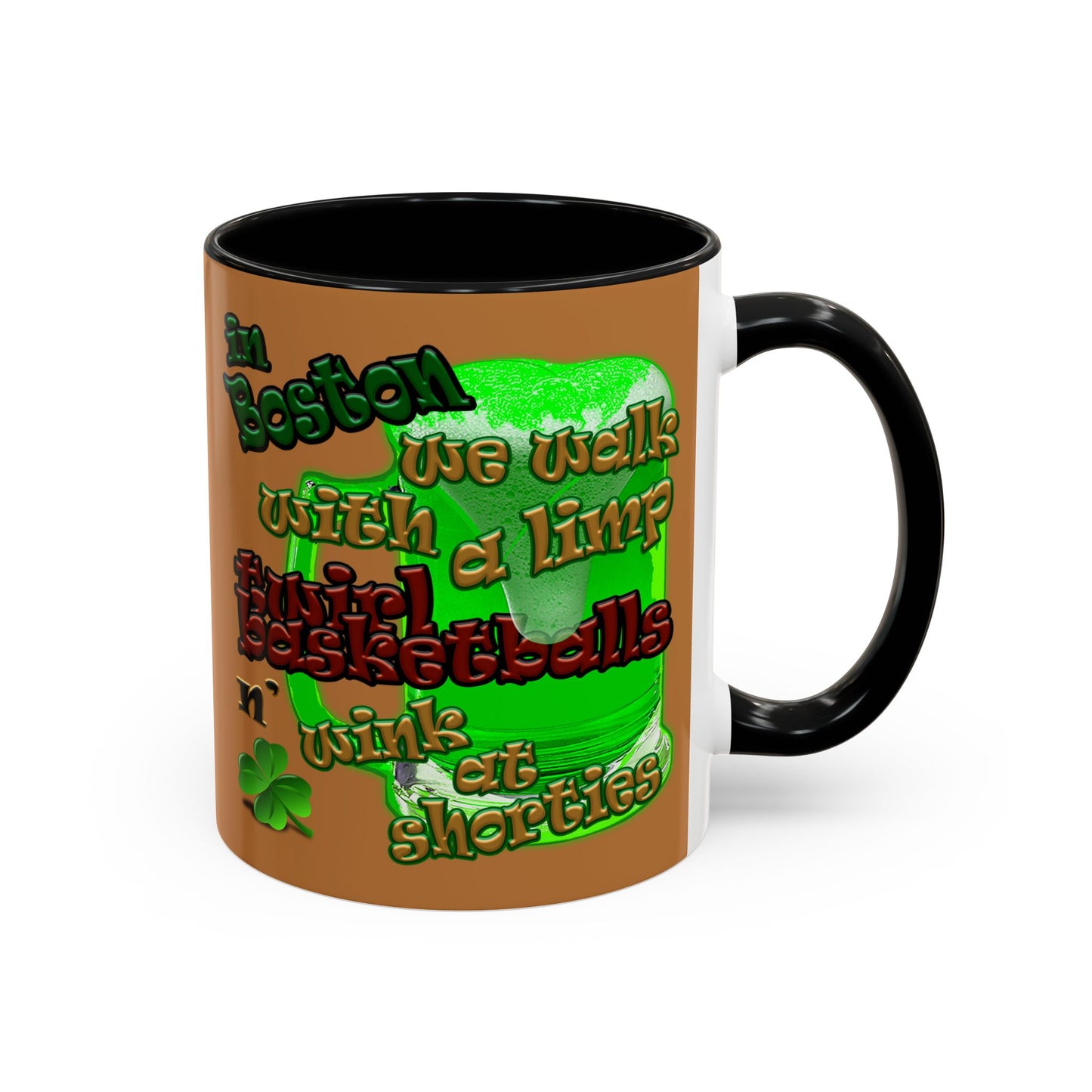 celtics logo - Accent Mug (light brown)