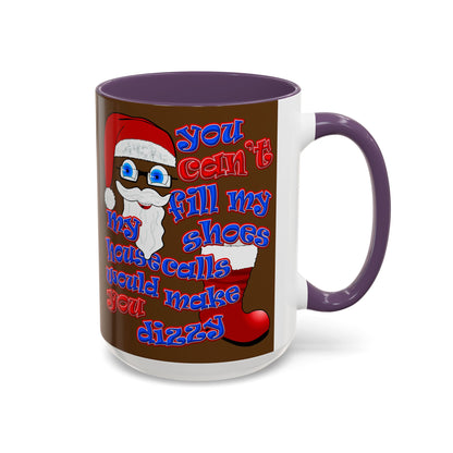 santa's shoes - Accent Mug (brown)
