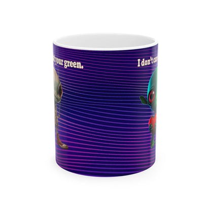I don't care that your grey - White Mug (purple wave)