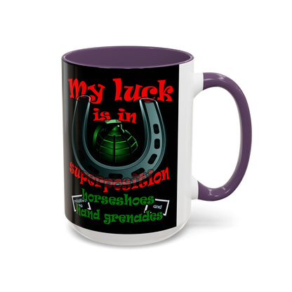 my luck - Accent Mug (black)