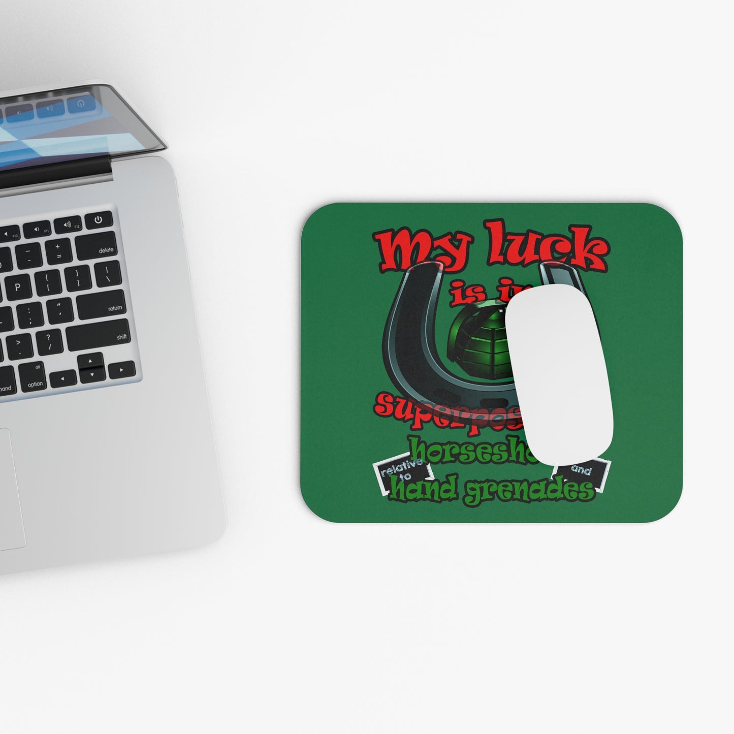 my luck - Mouse Pad (Rectangle) (dark green)