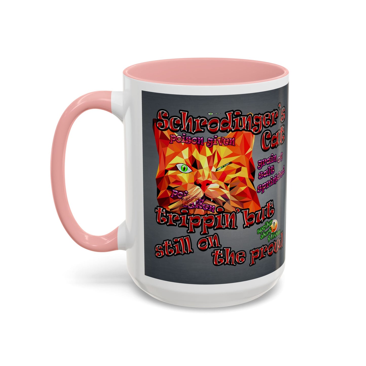 schrodinger's cat - Accent Mug (grey-light grey)