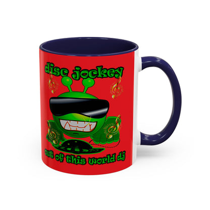 disc jockey - Accent Mug (red)