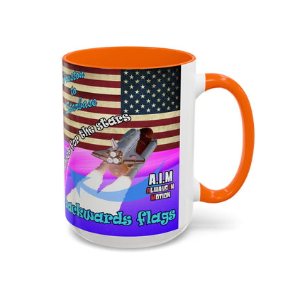 shoot for the stars - Accent Mug (purple-pink wave)