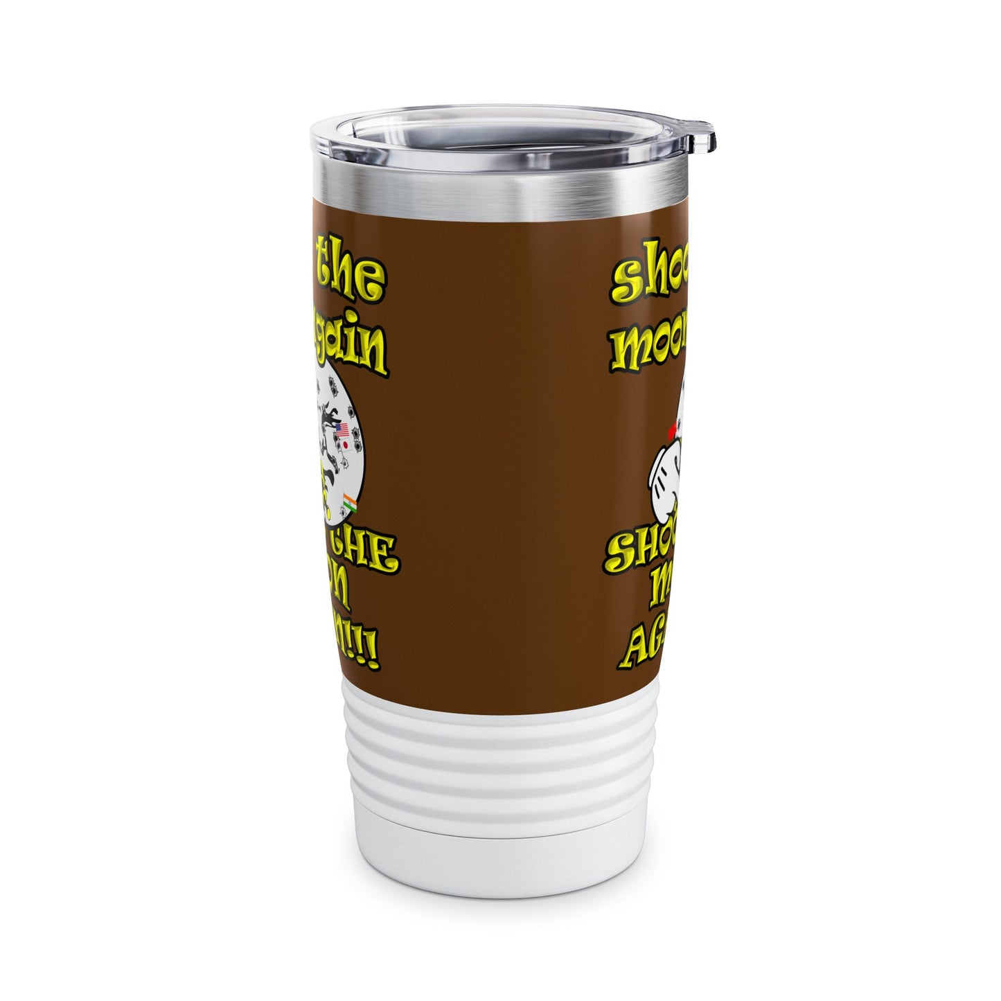 shoot the moon again - Ringneck Tumbler, 20oz (brown)