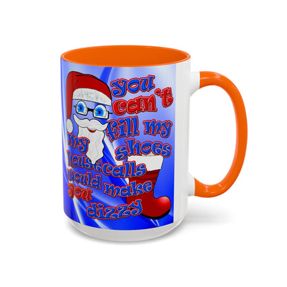 santa's shoes - Accent Mug (blue-white wave)