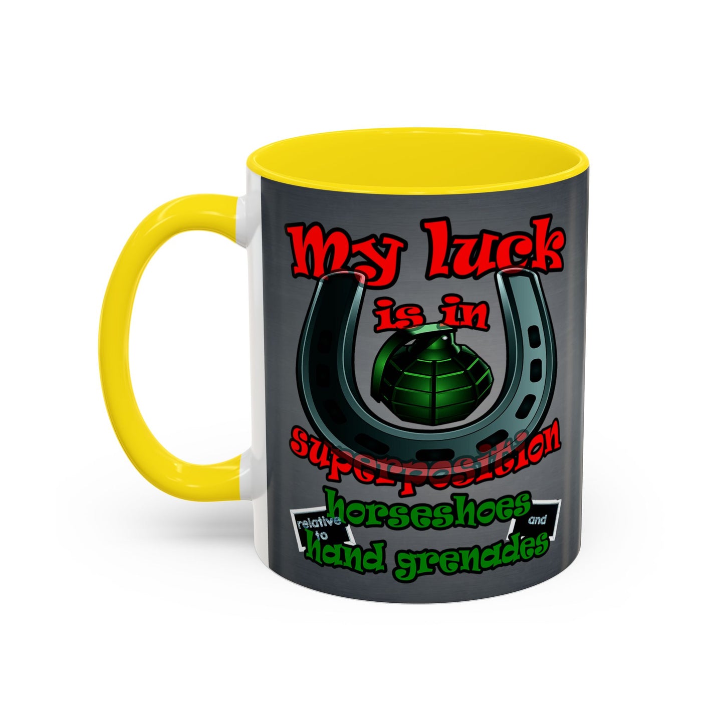 my luck - Accent Mug (grey-light grey)