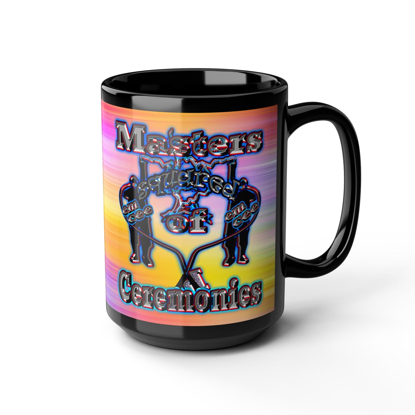 em cee squared - Black Mug (color blur)