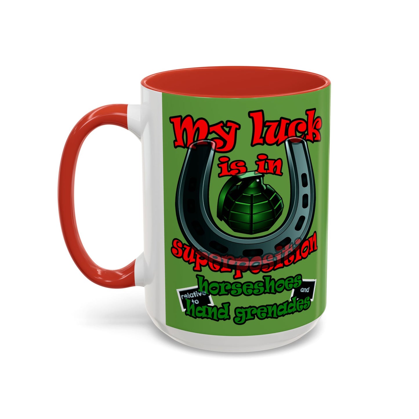 my luck - Accent Mug (green)