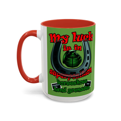 my luck - Accent Mug (green)