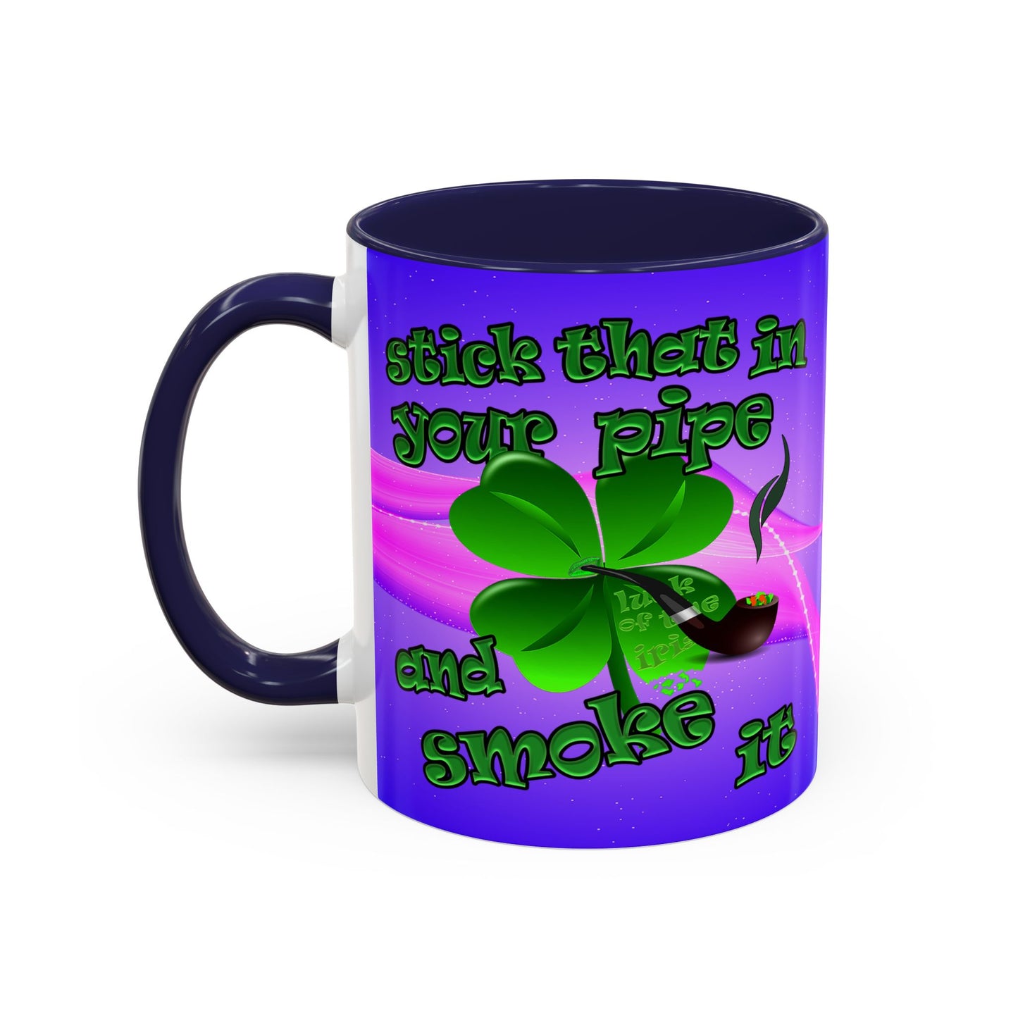 celtics logo - Accent Mug (purple-pink wave)