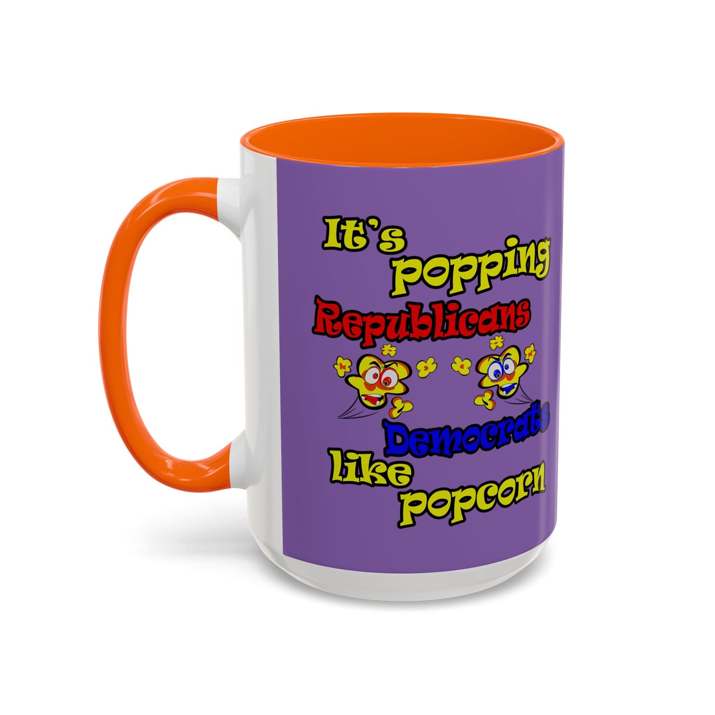 popping like popcorn - Accent Mug (light purple)