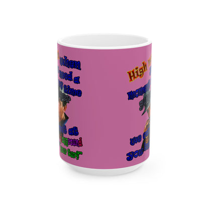 high noon - White Mug (light pink)