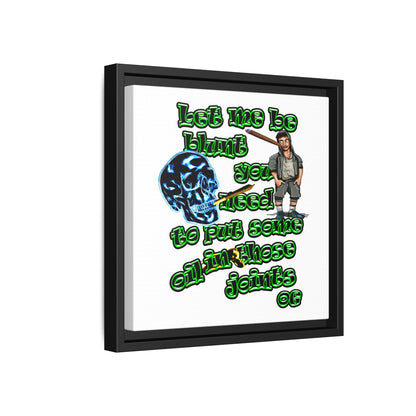 og - framed canvas art (white)