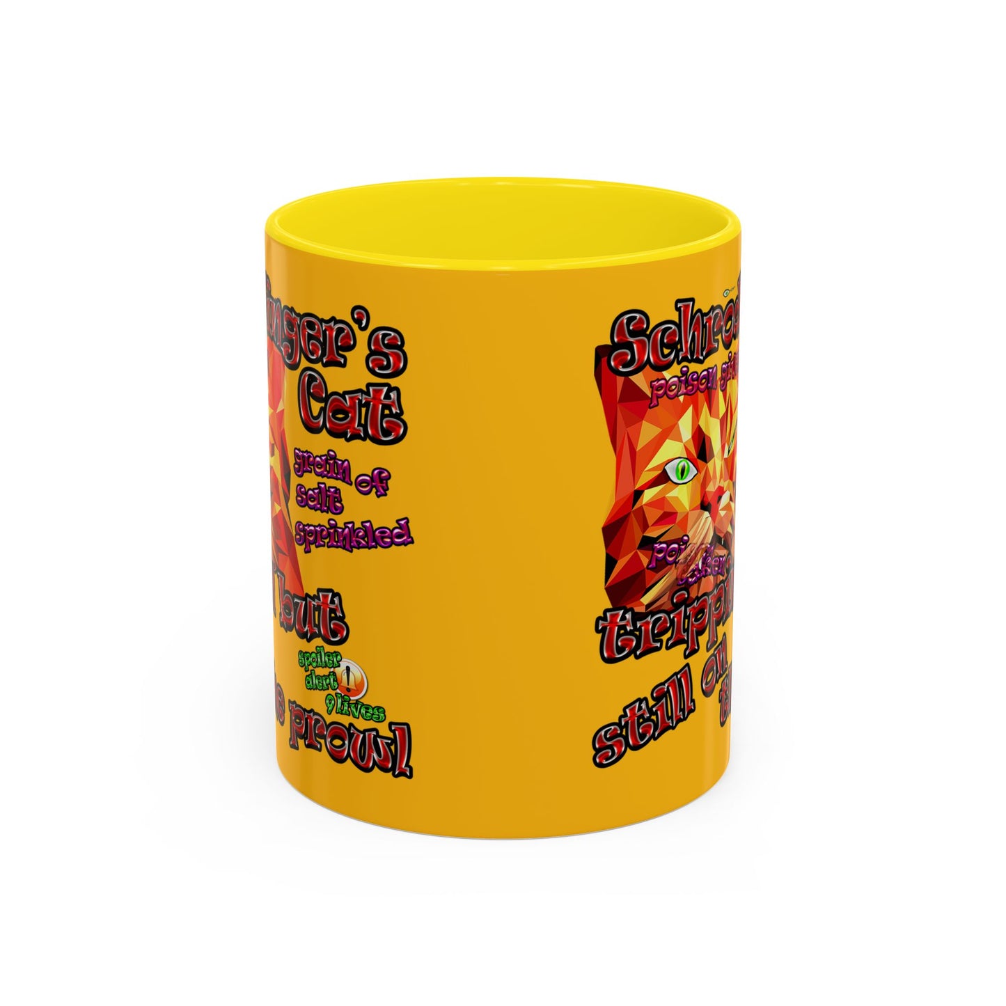 schrodinger's cat - Accent Mug (yellow)