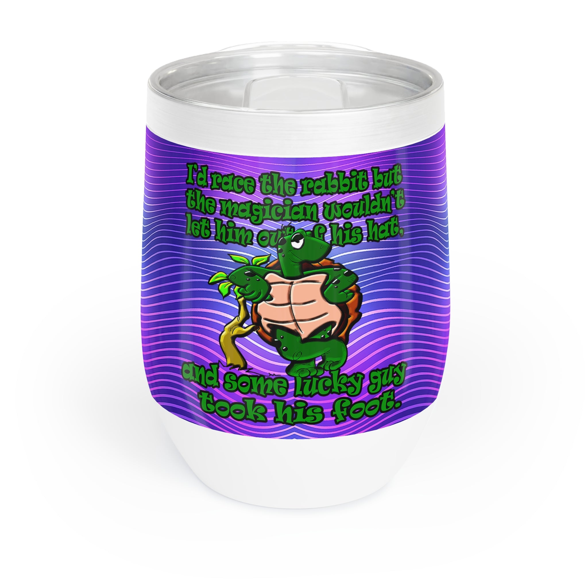 turtle race - Chill Wine Tumbler (purple wave)