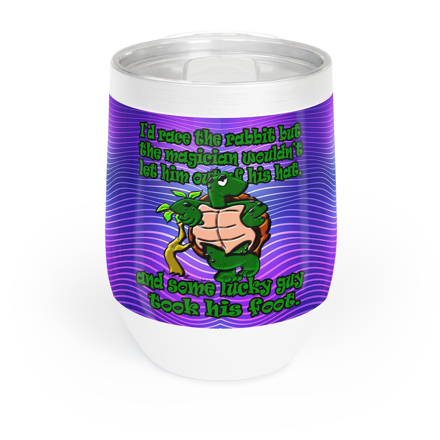turtle race - Chill Wine Tumbler (purple wave)