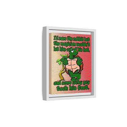 turtle race - framed canvas art (yellow-orange wave)