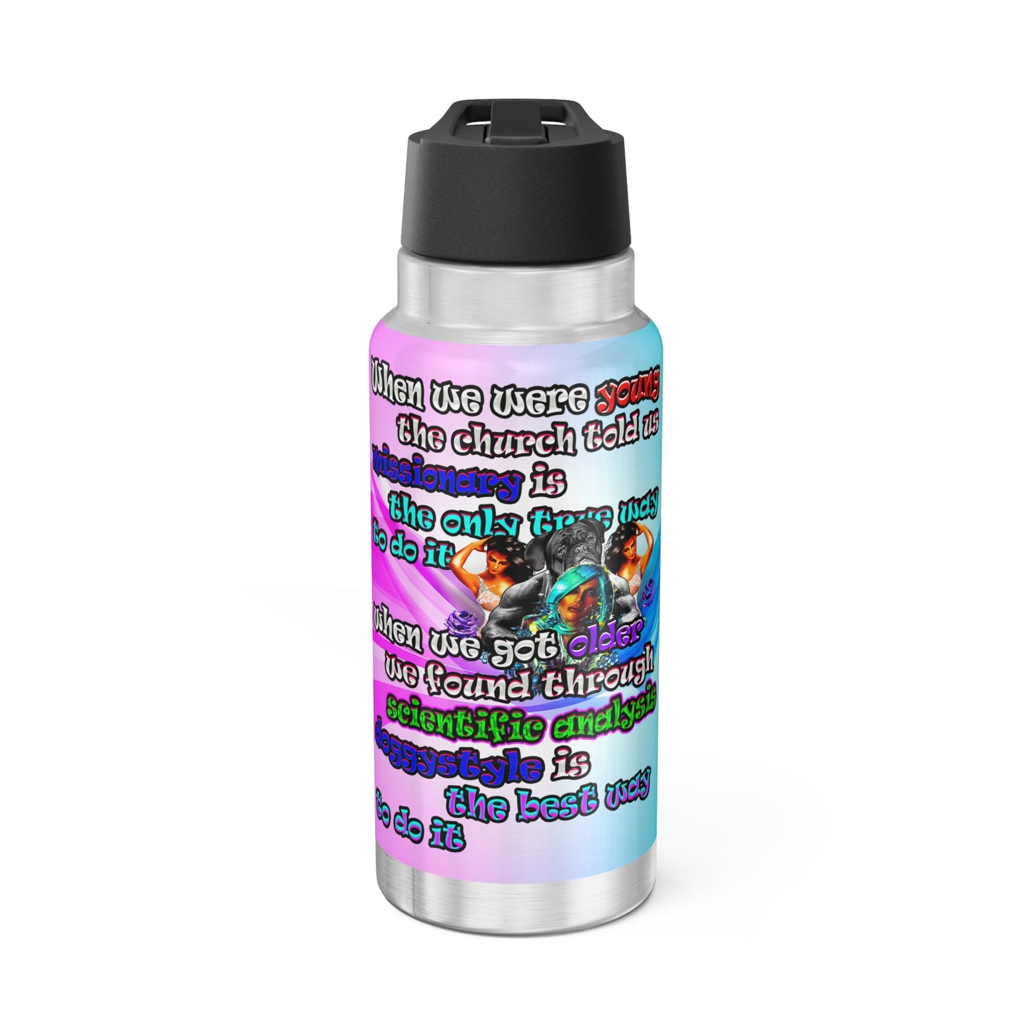 doggystyle - Gator Tumbler, 32oz  (light blue-pink wave)