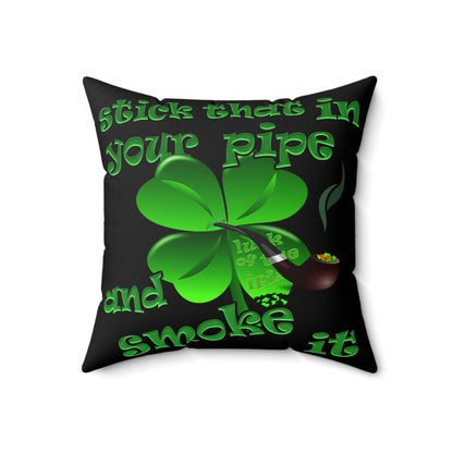 celtics logo - Spun Polyester Square Pillow - (black)