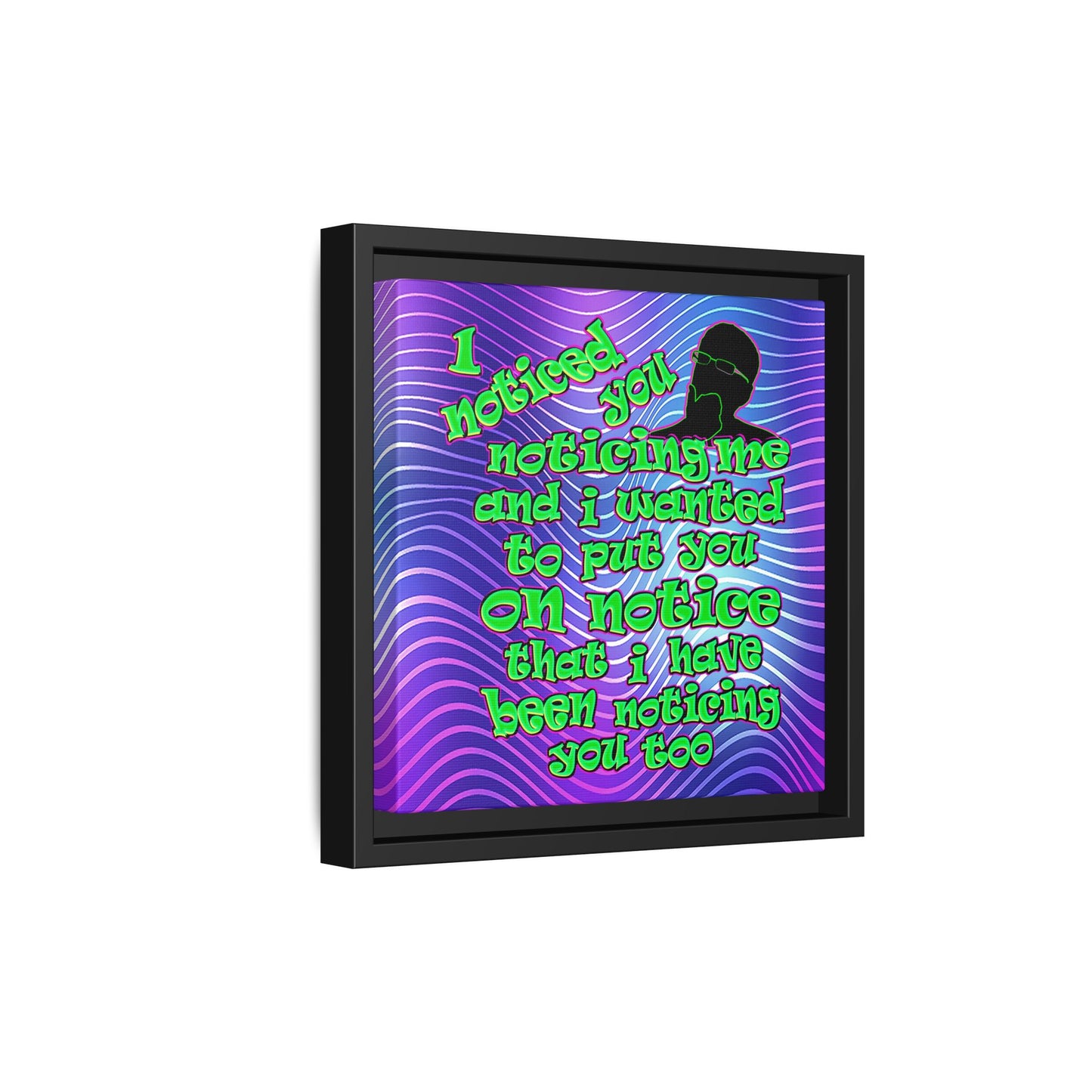 noticed you noticing - framed canvas art (purple wave)