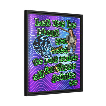 og - framed canvas art (purple wave)