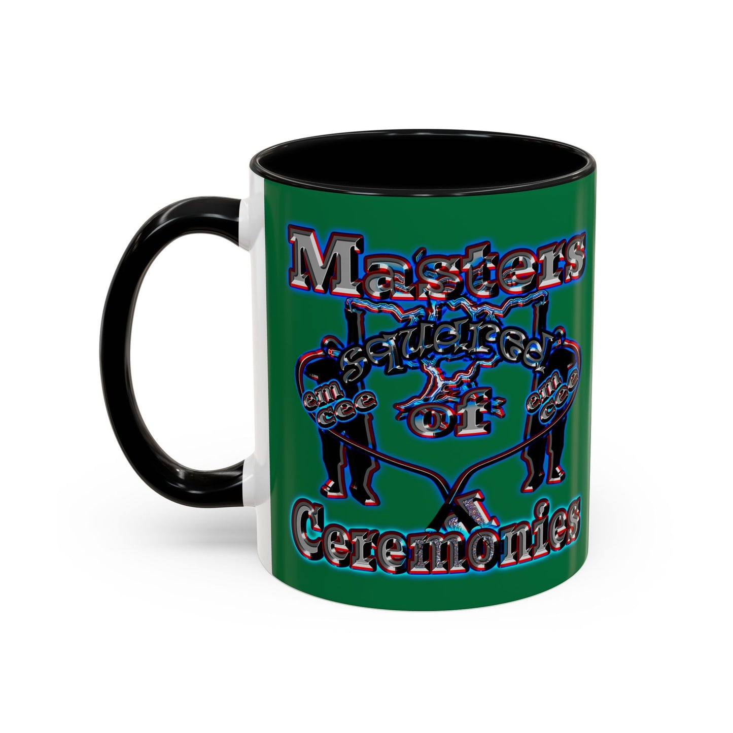 em cee squared - Accent Mug (dark green)