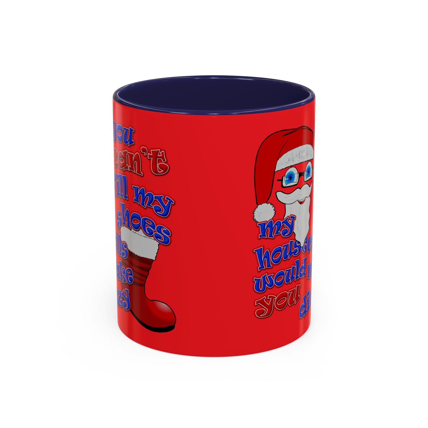 santa's shoes - Accent Mug (red)