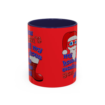 santa's shoes - Accent Mug (red)