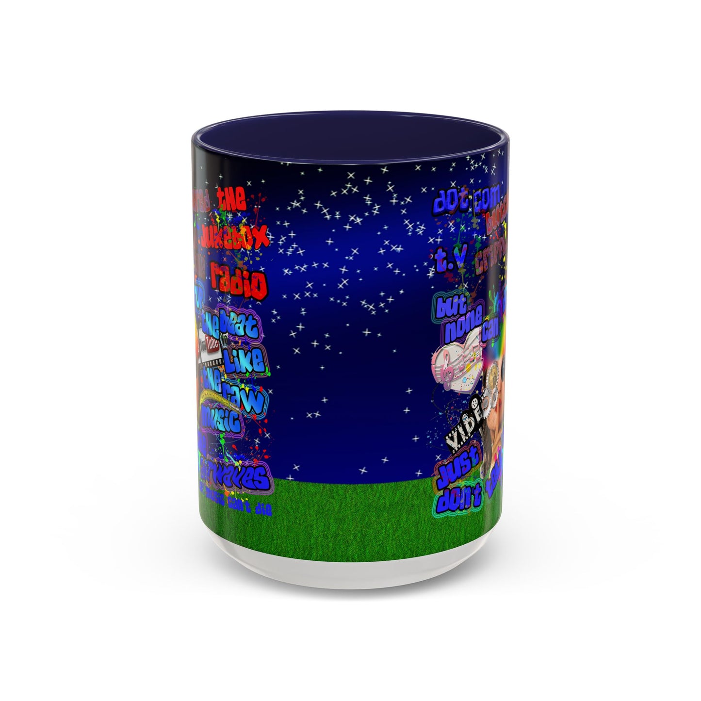 drop the beat - Accent Mug ('snoops' background)