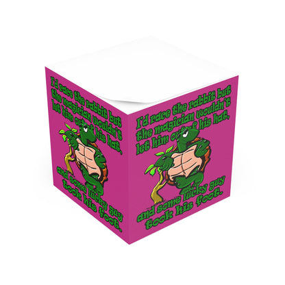 turtle race - note cube (pink)