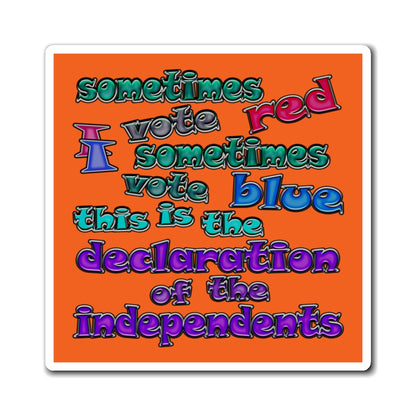 declaration of the independents - Magnets - (orange)