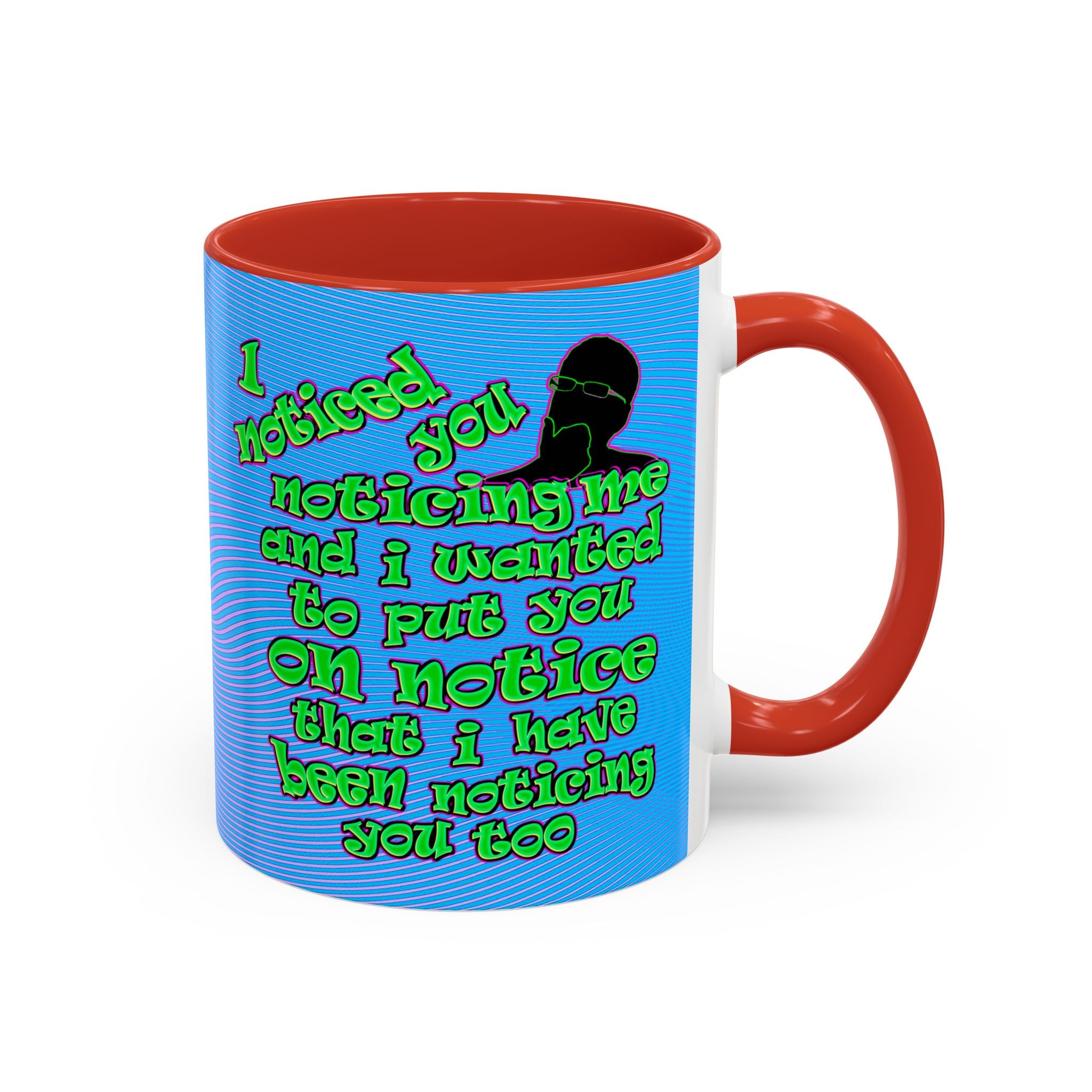 noticed you noticing - Accent Mug (light blue-purple wave)