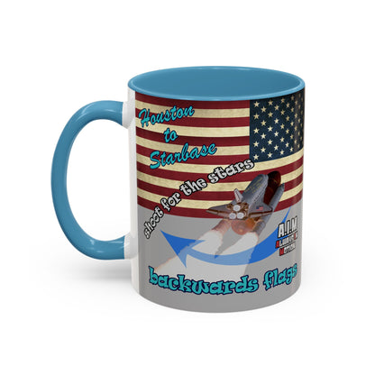 shoot for the stars - Accent Mug (light grey)