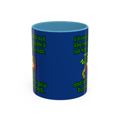 turtle race - Accent Mug (dark blue)