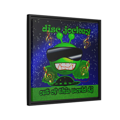 disc jockey - framed canvas art ('snoops' background)