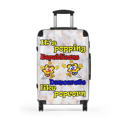 popping like popcorn - Suitcase (white marble)