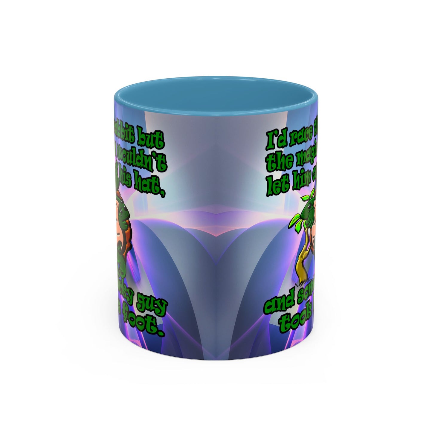 turtle race - Accent Mug (grey-pink wave)