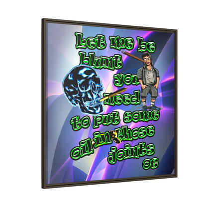 og - framed canvas art (grey-pink wave)