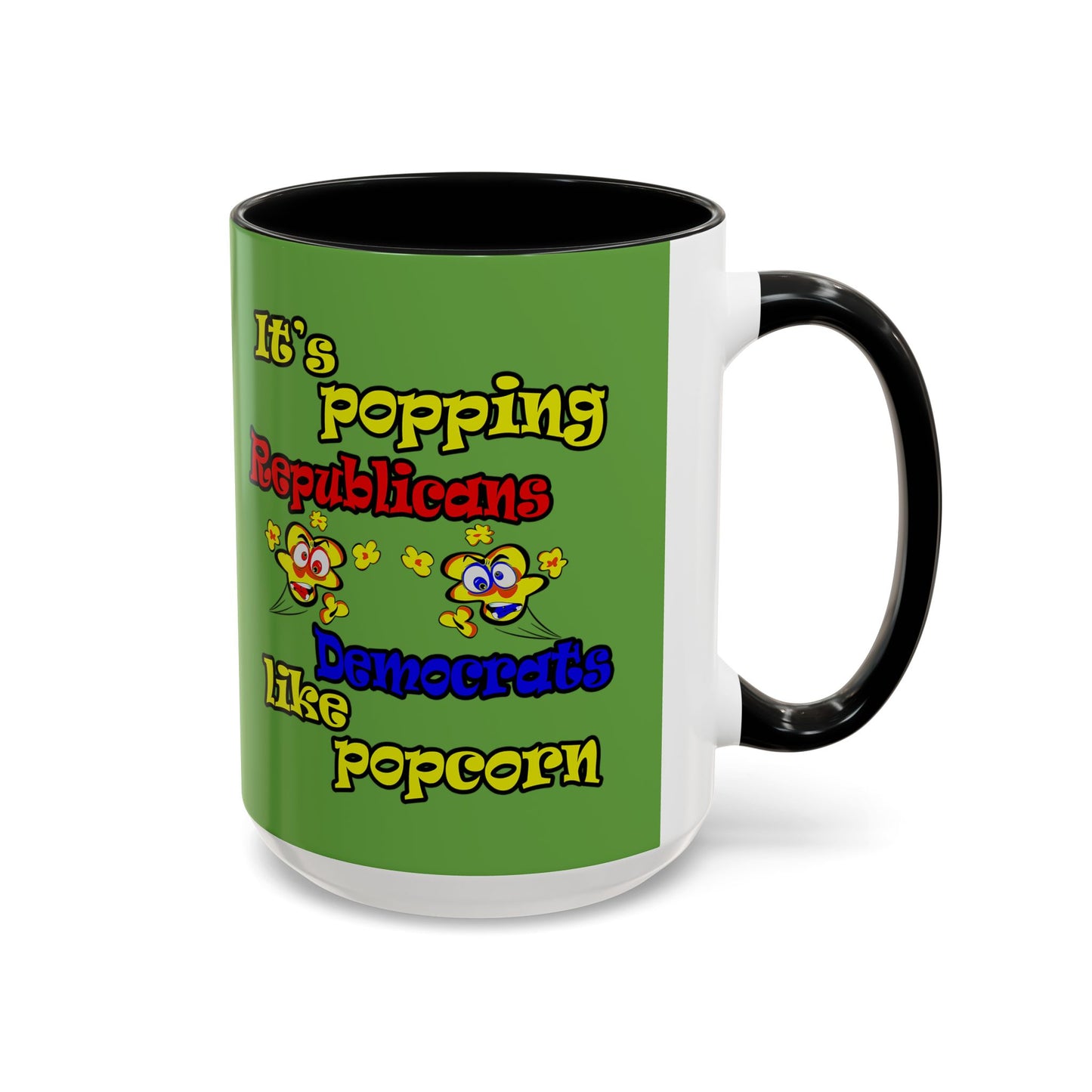 popping like popcorn - Accent Mug (green)