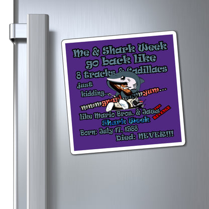 shark week - Magnets - (purple)
