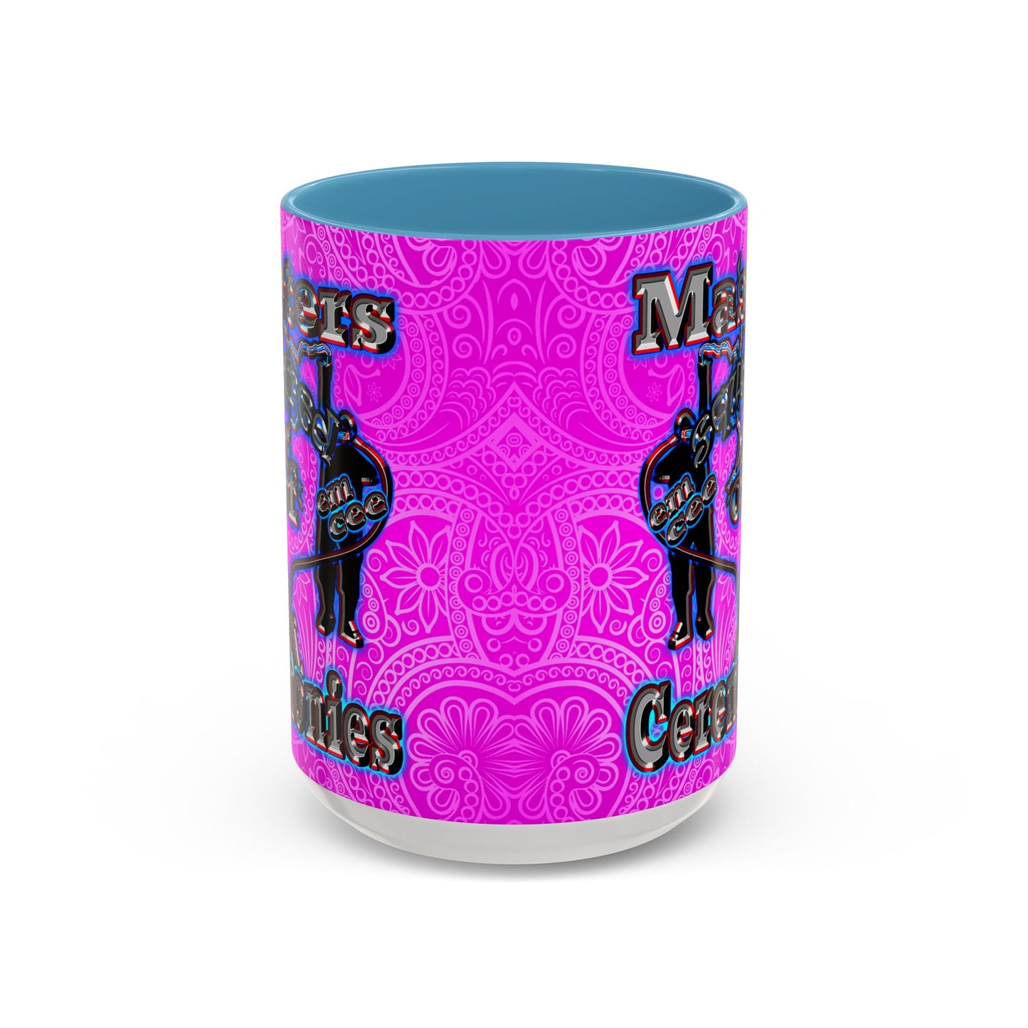 em cee squared - Accent Mug (pink swirl)
