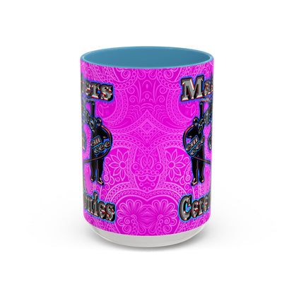 em cee squared - Accent Mug (pink swirl)