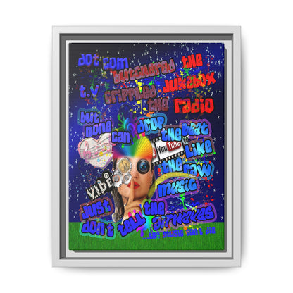 drop the beat - framed canvas art ('snoops' background)