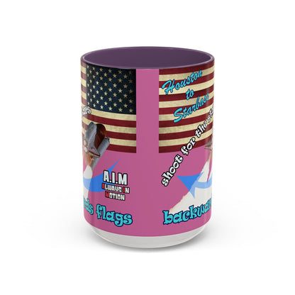 shoot for the stars - Accent Mug (light pink)