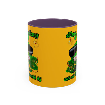 disc jockey - Accent Mug (yellow)