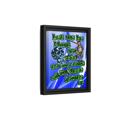og - framed canvas art (blue-white wave)