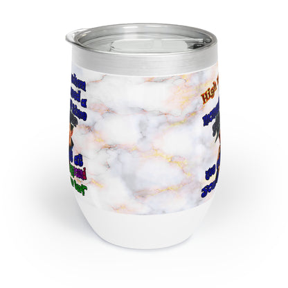 high noon - Chill Wine Tumbler (white marble)