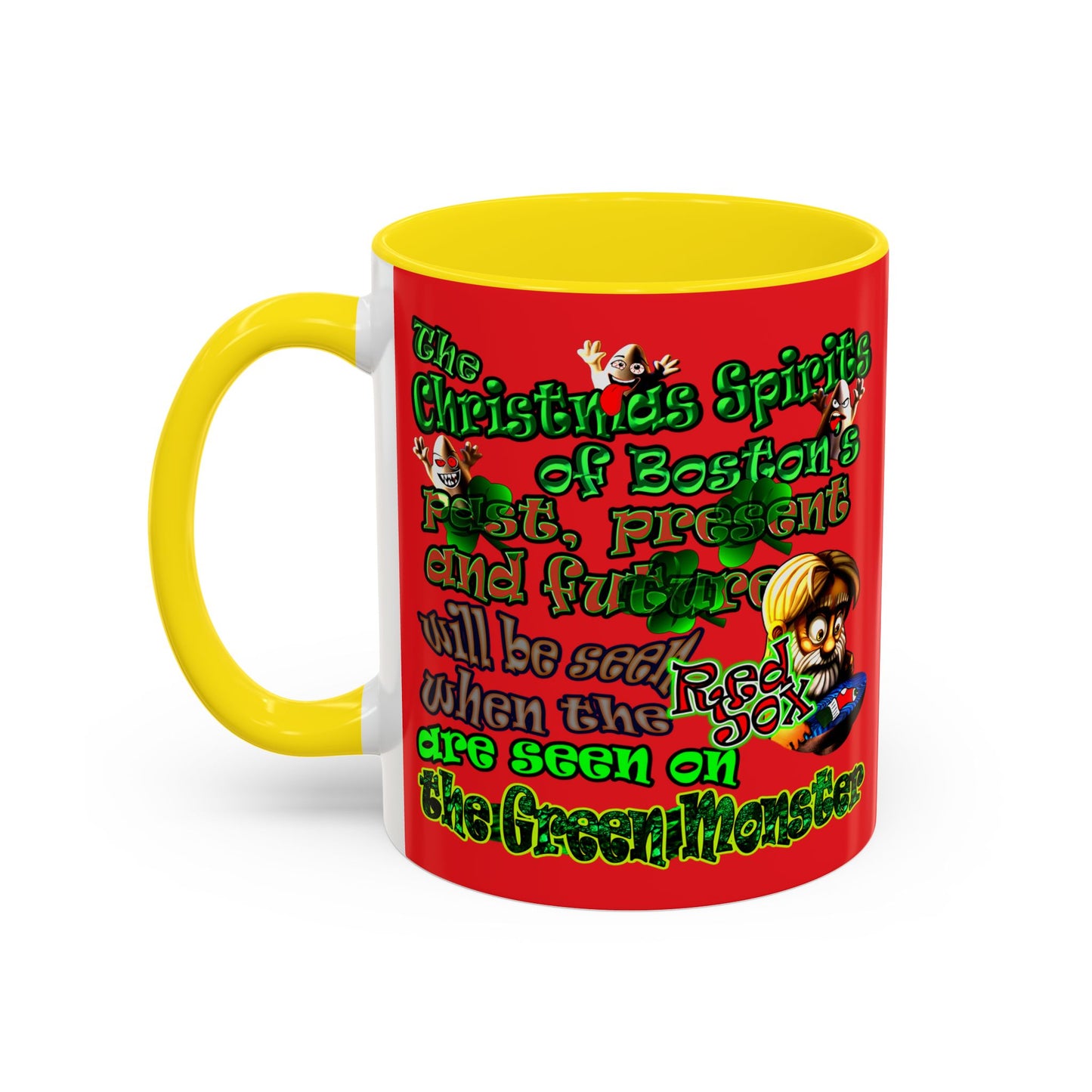 christmas spirits of boston - Accent Mug (red)
