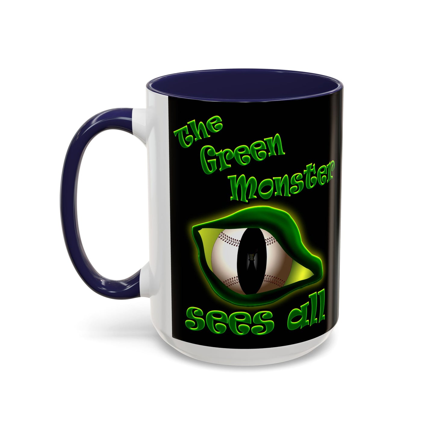 green monster - Accent Mug (black)